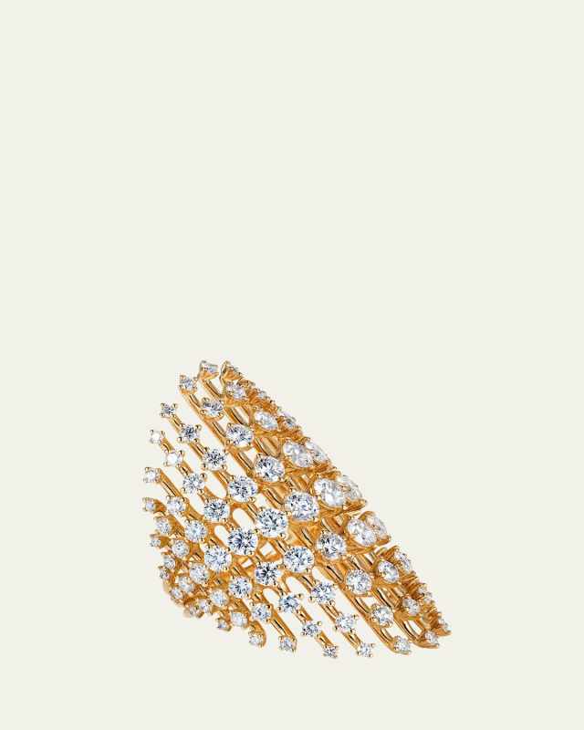 Disco Ring in Yellow Gold and Diamonds